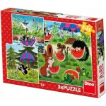 Dino KRTEK a paraplíčko skládačka Krteček 3 x 55 dílků – Zboží Dáma