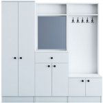 ASIR GROUP ASIR Předsíňová stěna KLASIK 179 bílá – Sleviste.cz