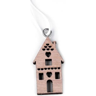 Stoklasa Dřevěný domeček k zavěšení malý (20x40mm) hnědý – Hledejceny.cz