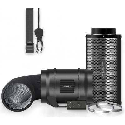 AC Infinity Air Filtration Kit 200 mm Inline Fan with Speed Controller Carbon Filter & Ducting Combo – Hledejceny.cz