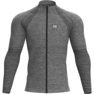 COMPRESSPORT SEAMLESS ZIP SWEATSHIRT grey melange – Zboží Mobilmania