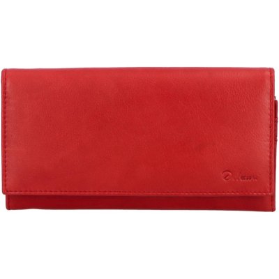 Velká dámská kožená peněženka Stefano červená
