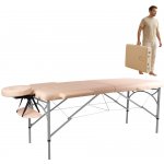 inSPORTline Tamati masážní stůl 2-dílný hliníkový bílý – Zboží Mobilmania