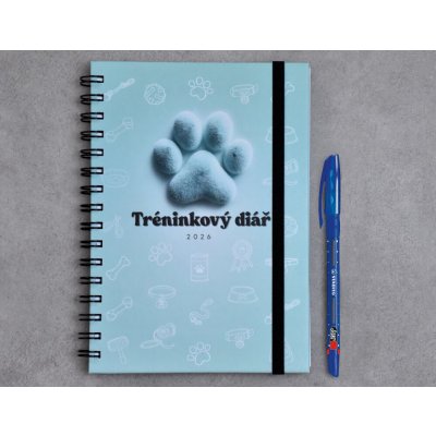 Dorella Tréninkový diář pro psy A5 122 stran 2026 tyrkysový – Zboží Dáma