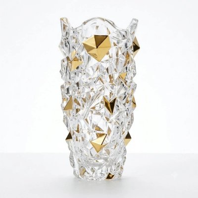 BOHEMIA PRESTIGE KŘIŠŤÁLOVÁ VÁZA BOHEMIA CLIFF GOLD 300 MM – Hledejceny.cz