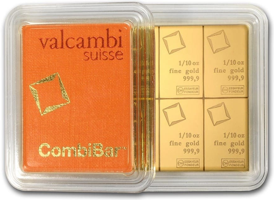 Valcambi zlatý slitek CombiBar 10 x 1 oz
