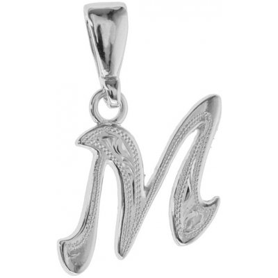Argento Stříbrný přívěsek písmeno M s ručním gravírem 85318 – Sleviste.cz