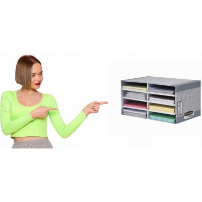 FELLOWES Stolový organizér šedý karton 18005 – Zboží Dáma