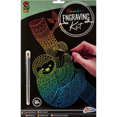 Grafix Škrabací obrázek A4 duhový Lenochod – Hledejceny.cz