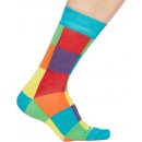 Bambox BX-CUBE barevné bambusové ponožky Indigo / Červená