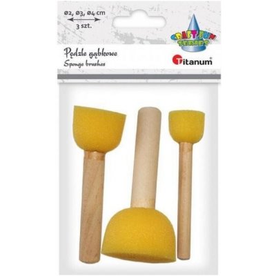 Tupovací houbičky, žluté, 02, 03, 04 cm, 3ks – Sleviste.cz