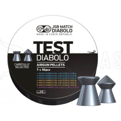 Diabolky JSB Match Test Middle Weight 4,5 mm 350 ks – Zboží Dáma