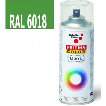 Schuller Eh'klar Prisma Color 91017 RAL 6018 Sprej zelený lesklý 400 ml, odstín barva žluto zelená