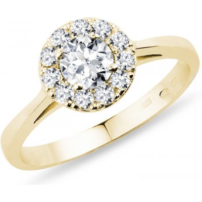 Klenota zásnubní briliantový prsten ve žlutém zlatě k0160013 – Zboží Mobilmania