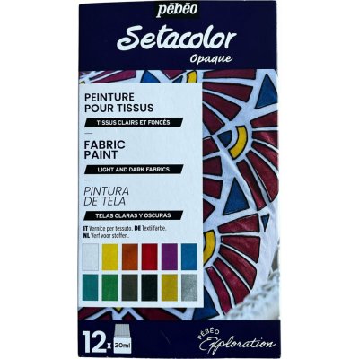 Pébéo Setacolor Shimmer barvy na textil 12 x 20 ml Discovery – Zboží Dáma