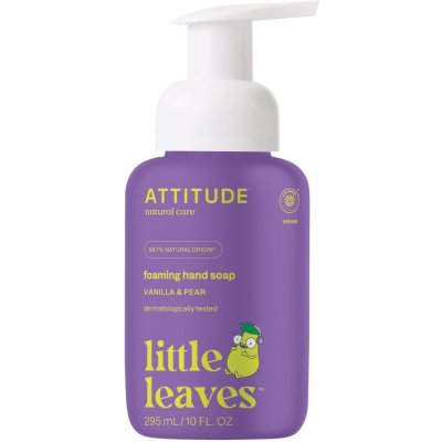 ATTITUDE Little leaves dětské pěnivé mýdlo na ruce s vůní vanilky a hrušky 295 ml