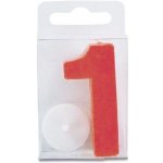 Stadter Svíčka ve tvaru číslice 1 mini červená – Zbozi.Blesk.cz