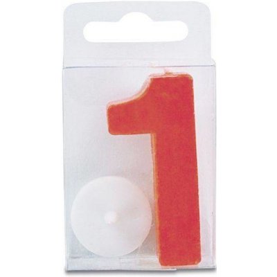 Stadter Svíčka ve tvaru číslice 1 mini červená – Zbozi.Blesk.cz