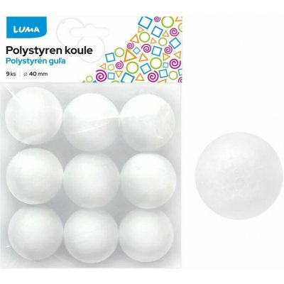 Polystyren Luma, Koule 40mm, 9ks v balení – Sleviste.cz