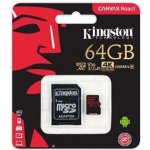 Kingston microSDXC UHS-I U3 64 GB + adaptér SDCR/64GB – Hledejceny.cz