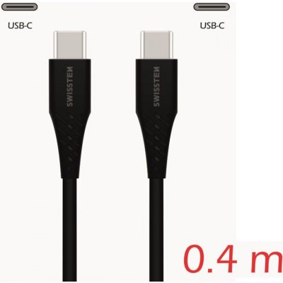 Swissten 71506514 USB-C na USB-C nabíjecí, USB-C na USB-C, 3A, 0,4m, černý – Zbozi.Blesk.cz