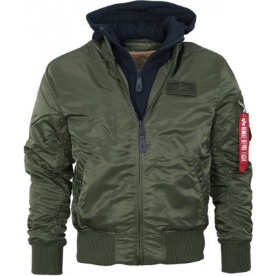 Bunda Alpha Industries MA-1 D-Tec zelená tmavě černá