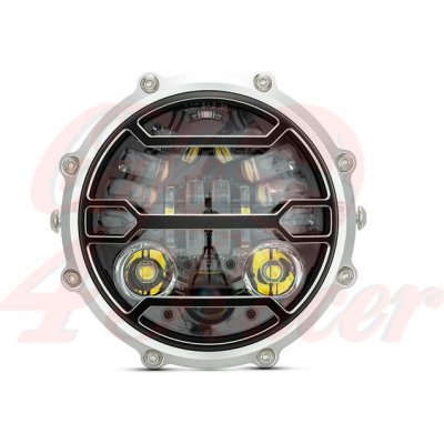MONZA 5,75" CNC obráběná mřížka světlometů LED Strata leštěná – Zboží Mobilmania