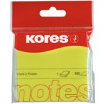 Bloček Kores 75x75 mm žluté 100listů – Hledejceny.cz