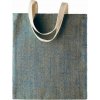 Nákupní taška a košík KiMood Taška Ki0226 100% natural jutová Natural-modrá