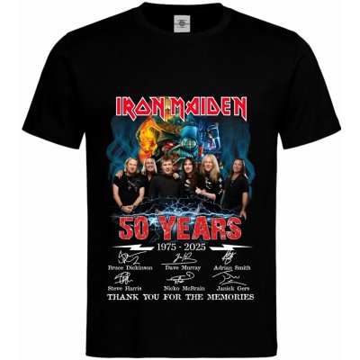 tričko Iron Maiden 50 years Černá – Zboží Dáma