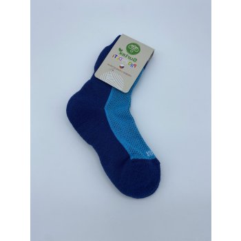 Surtex dětské ponožky JARO 70% merino tyrkysové s modrou