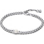 PANDORA Náramek Sladkovodní kultivovaná perla a kuličky 16 cm 593173C01-16 – Zboží Dáma