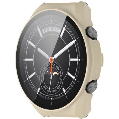VSECHNONAMOBIL Plastový kryt s ochranným sklem pro Xiaomi Watch S1 béžový 39905 – Zboží Živě