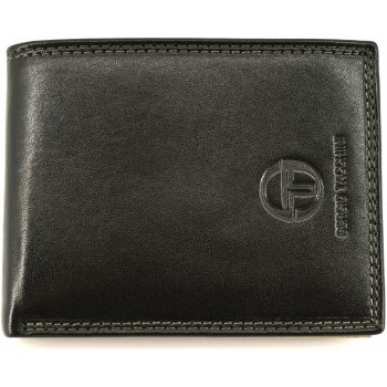 Pánská černá kožená peněženka Sergio Tacchini