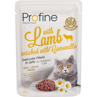 Profine sterilized cat pro kastrované kočky jehněčí filety v želé s heřmánkem 85 g – Zboží Mobilmania