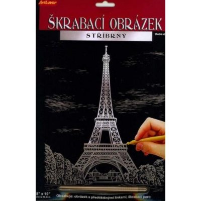 Škrabací obrázek ENGRAVING ART STŘÍBRNÝ Eiffelova věž – Zbozi.Blesk.cz