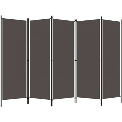 Shumee 5dílný paraván antracitový 250 x 180 cm – Zboží Dáma