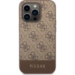 Guess PU 4G Stripe iPhone 14 Pro hnědé – Zboží Mobilmania