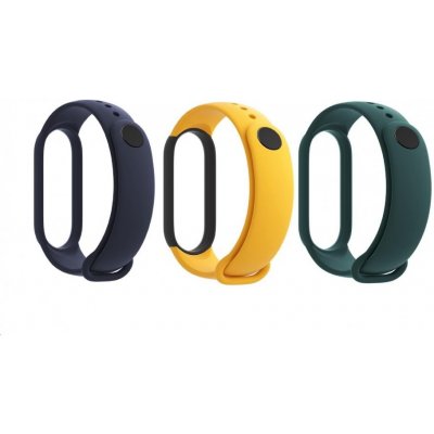 Xiaomi Mi Band 5 náhradní náramky Blue, Yellow, Green 29765 – Hledejceny.cz