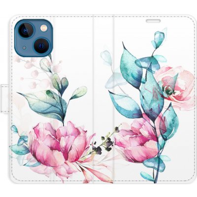 Pouzdro iSaprio Flip s kapsičkami na karty - Beautiful Flower Apple iPhone 13 mini – Zboží Mobilmania