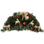 Chomik Vánoční závěsný věnec 60 cm červeno-zlatý – Zbozi.Blesk.cz