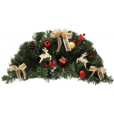 Chomik Vánoční závěsný věnec 60 cm červeno-zlatý – Zbozi.Blesk.cz
