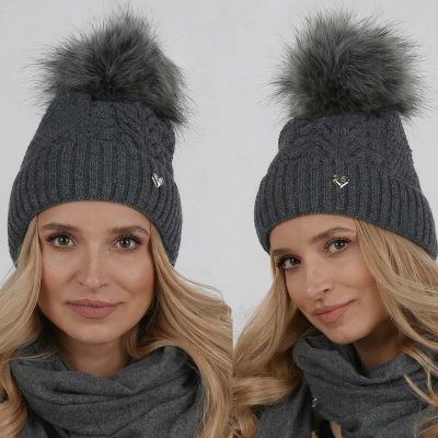 Fashionweek dámská zimní čepice s bambulí ZIZI16 grafitová – Hledejceny.cz