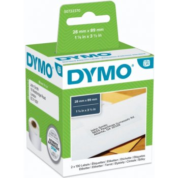 Dymo 89mm x 28mm, bílé, S0722370