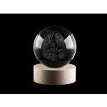 Prima-obchod LED svítící skleněná koule Ø8 cm, barva 1 transparent svatí – Hledejceny.cz