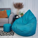 Divio sedací vak + podnožník MODERN tyrkysový – Zboží Dáma