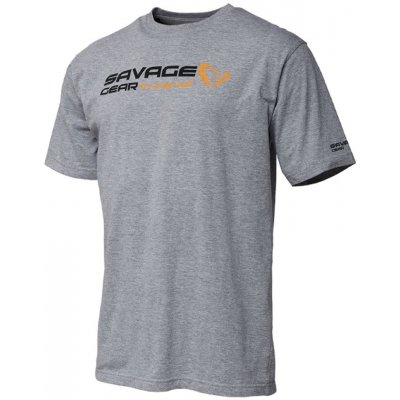 Savage Gear Triko Signature Logo T-shirt Grey Melange – Sleviste.cz