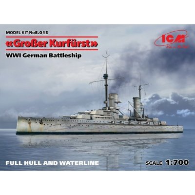 ICM Grosser Kurfürst WWI German Battleship S.015 1:700