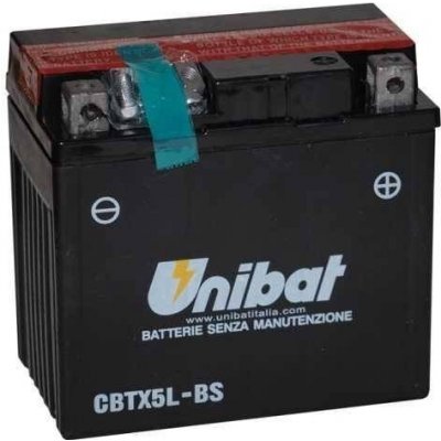 Motobaterie Unibat 12V, CBTX5L-BS, 4Ah, 70A, bezúdržbová MF AGM 114x71x106 KYMCO PEOPLE 50 S 4T rok 05-06 – Zboží Mobilmania