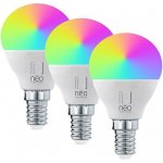 Immax NEO LITE Smart 3x žárovka LED E14 6W RGB+CCT barevná a bílá, stmívatelná, WiFi, P45 – Zboží Živě